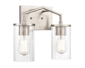 13'' Beverlly Brushed Nickel 2 Light Bath Vanity