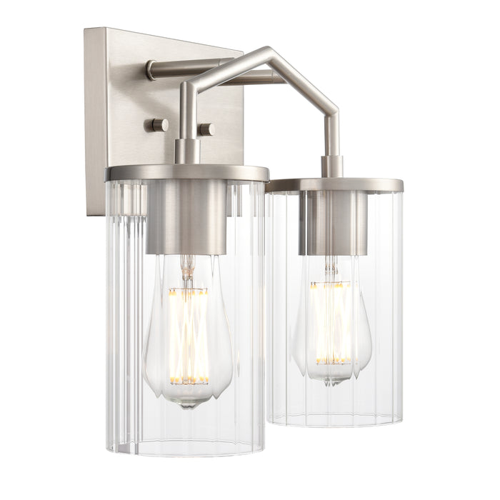 13'' Beverlly Brushed Nickel 2 Light Bath Vanity