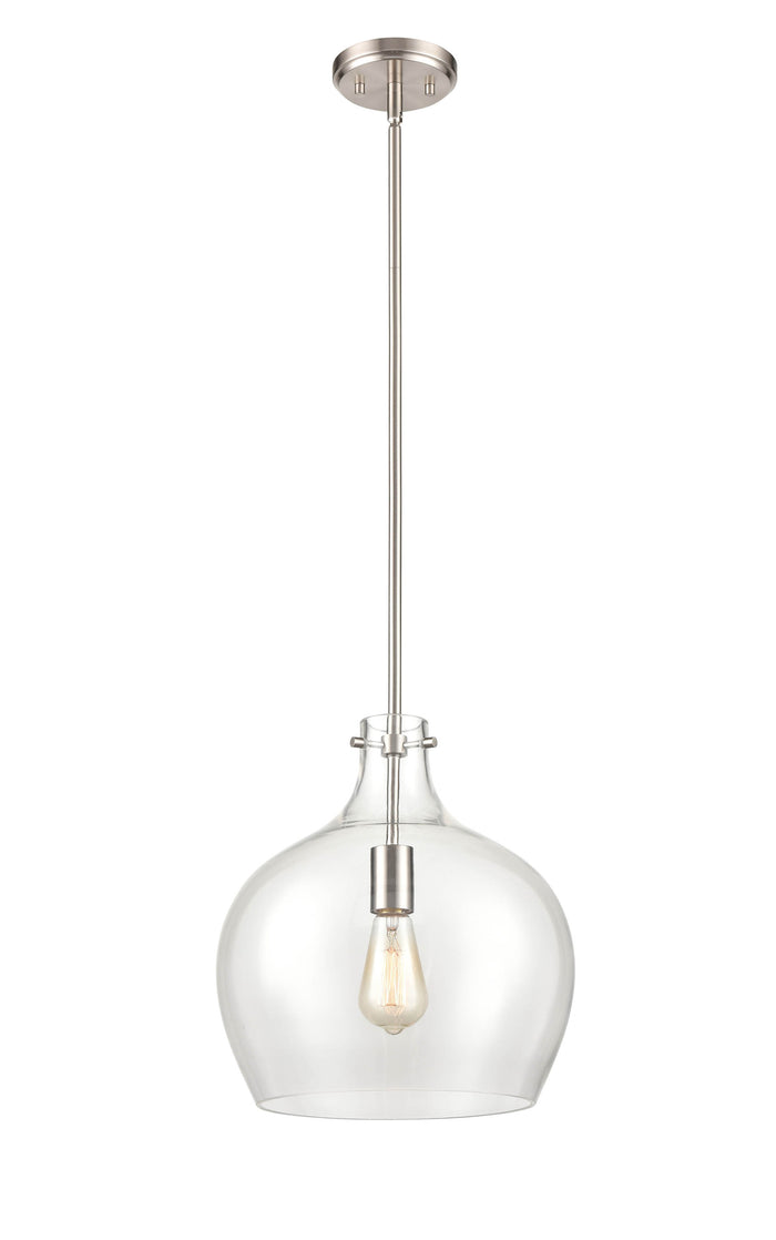13-inch Brushed Nickel 1-Light Pendant Light