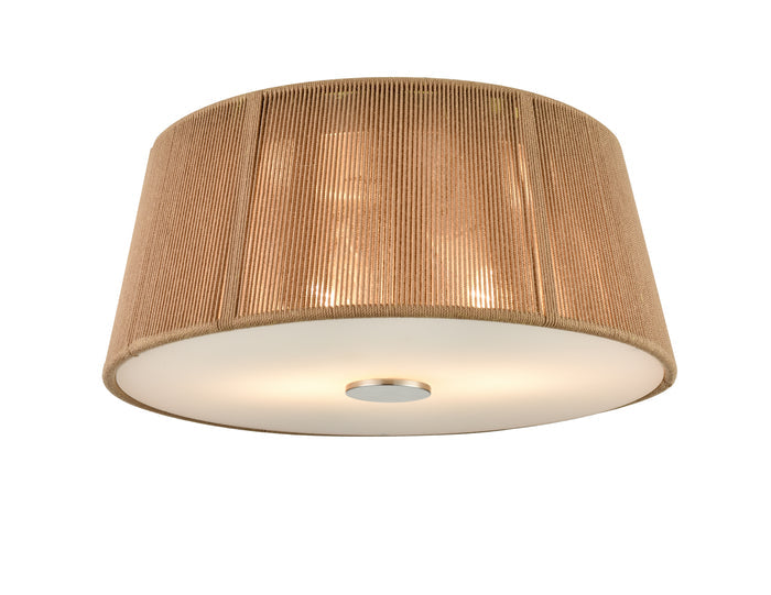 13-inch Brushed Nickel 2-Light Flush Mount Ceiling Light