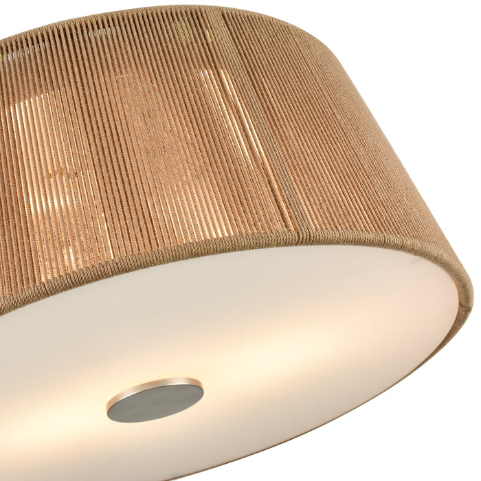 13-inch Brushed Nickel 2-Light Flush Mount Ceiling Light