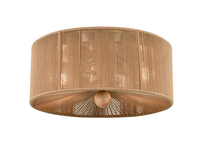 13-inch Brushed Nickel 2-Light Round Flush Mount Ceiling Light