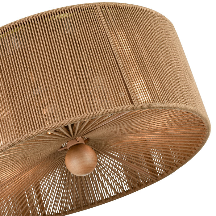 13-inch Brushed Nickel 2-Light Round Flush Mount Ceiling Light
