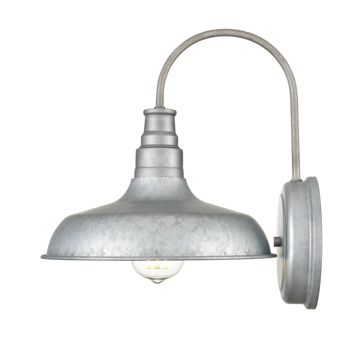 13-inch Milltown Galvanized 1-Light Outdoor Wall Sconce