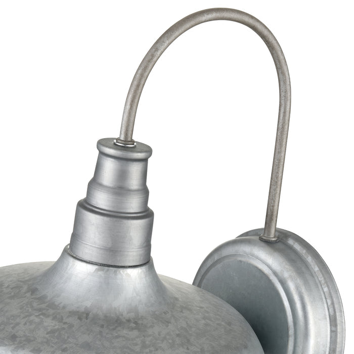 13-inch Milltown Galvanized 1-Light Outdoor Wall Sconce