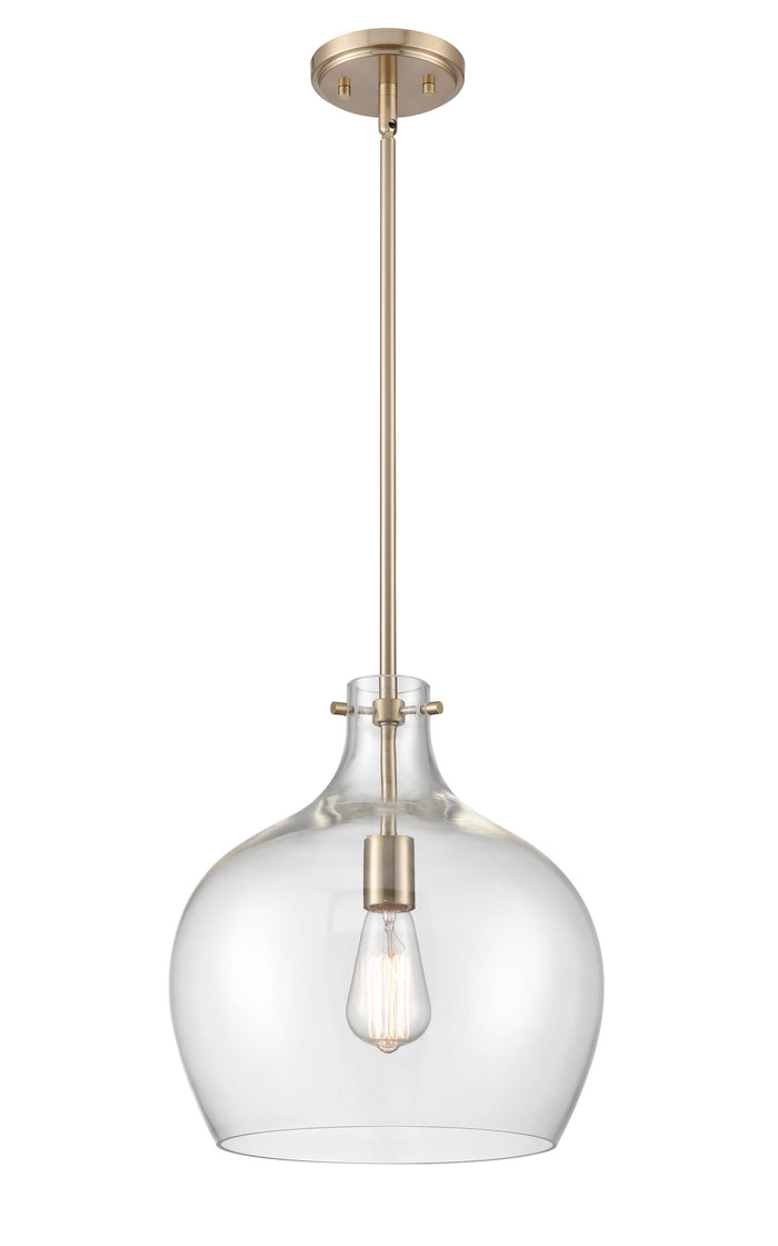 13-inch Modern Gold 1-Light Pendant Light