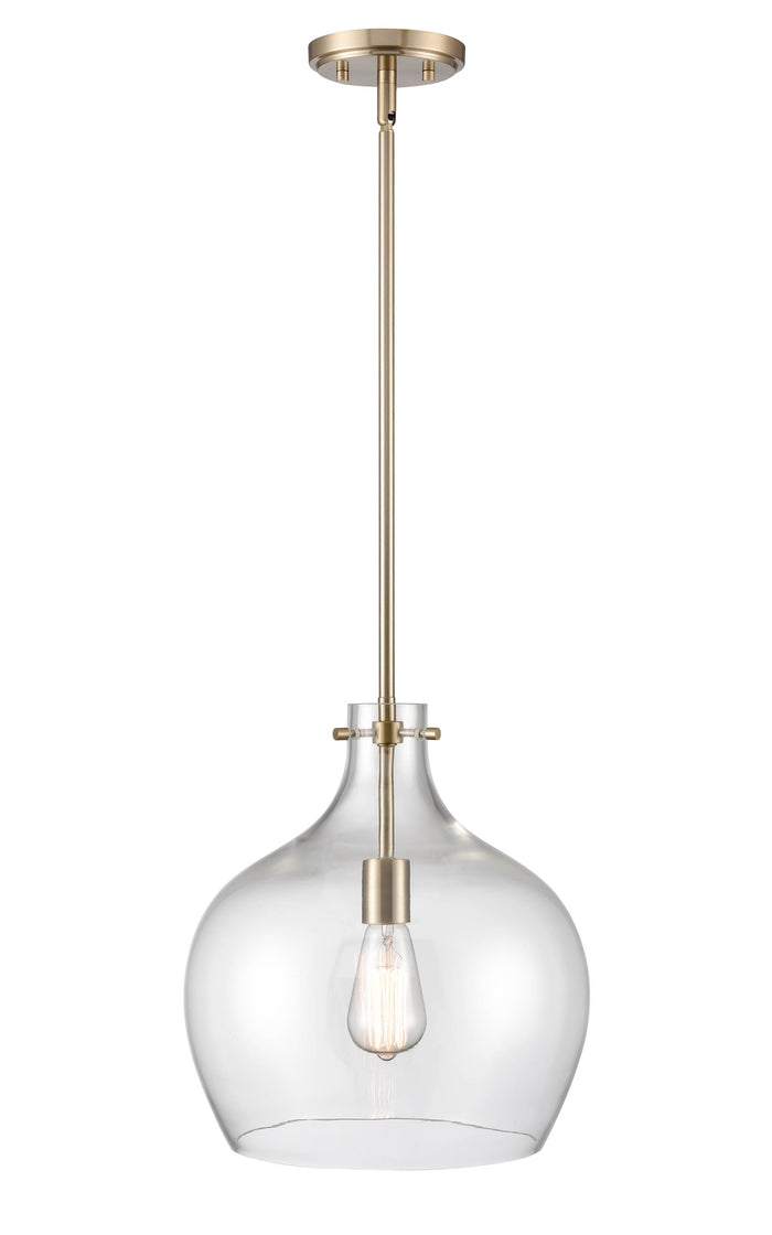 13-inch Modern Gold 1-Light Pendant Light