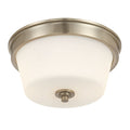 13-inch Strayhan Modern Gold 2-Light White Frosted Glass Flush Mount Ceiling Light