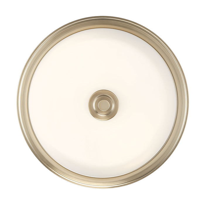 13-inch Strayhan Modern Gold 2-Light White Frosted Glass Flush Mount Ceiling Light