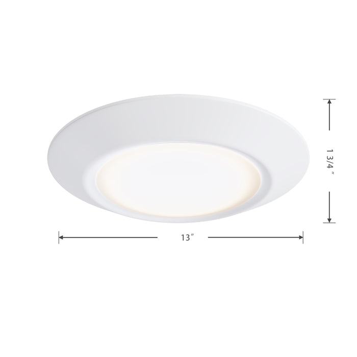 13-inch White Wall Light with 5-CCT Selectable White