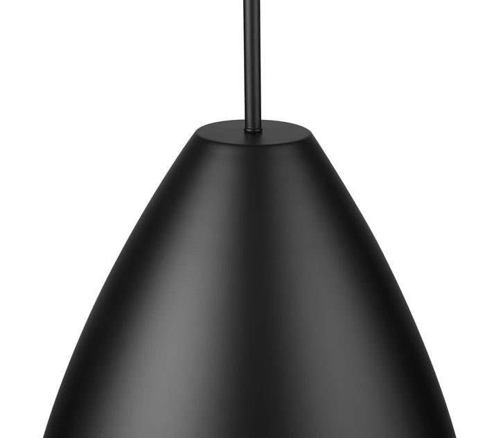 13'' Kayman Matte Black 1 Light Pendant