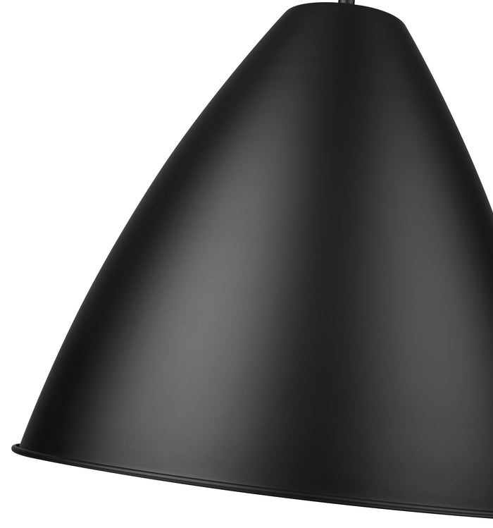 13'' Kayman Matte Black 1 Light Pendant