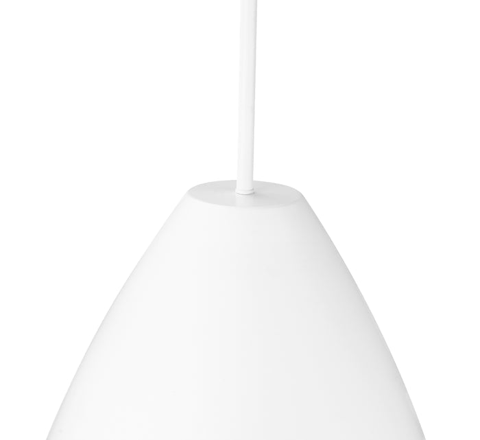 13'' Kayman Matte White 1 Light Pendant