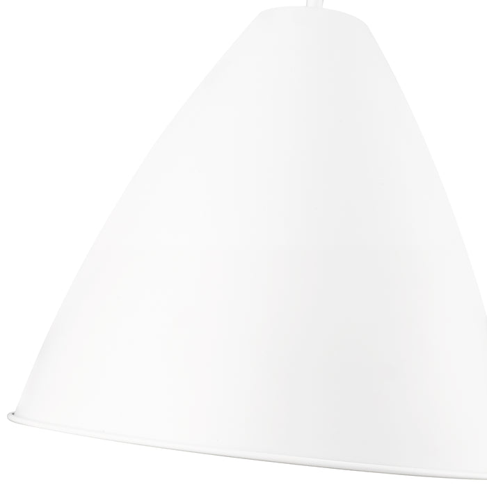 13'' Kayman Matte White 1 Light Pendant