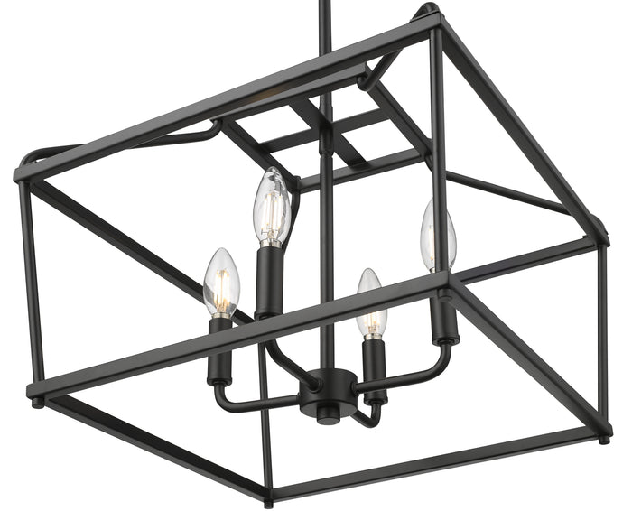 13'' Nellita Matte Black 4 Light Pendant
