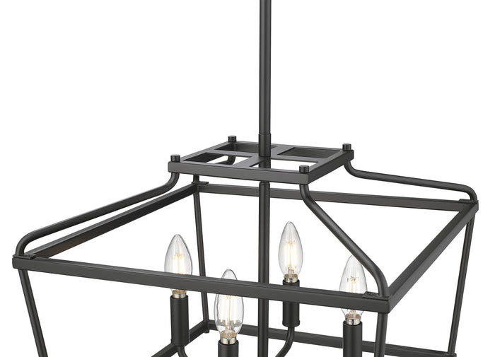 13'' Nellita Matte Black 4 Light Pendant