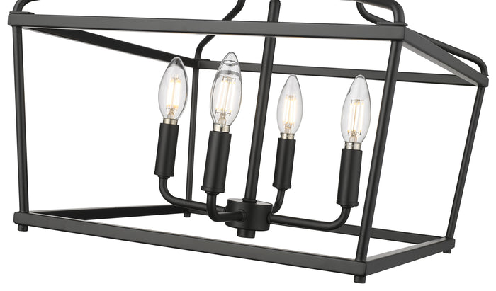 13'' Nellita Matte Black 4 Light Pendant