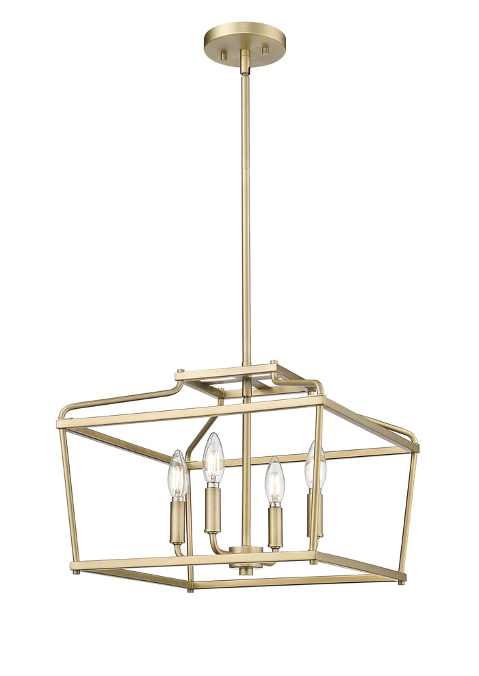 13'' Nellita Vintage Brass 4 Light Pendant