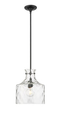 13'' Santorini Matte Black 1 Light Pendant