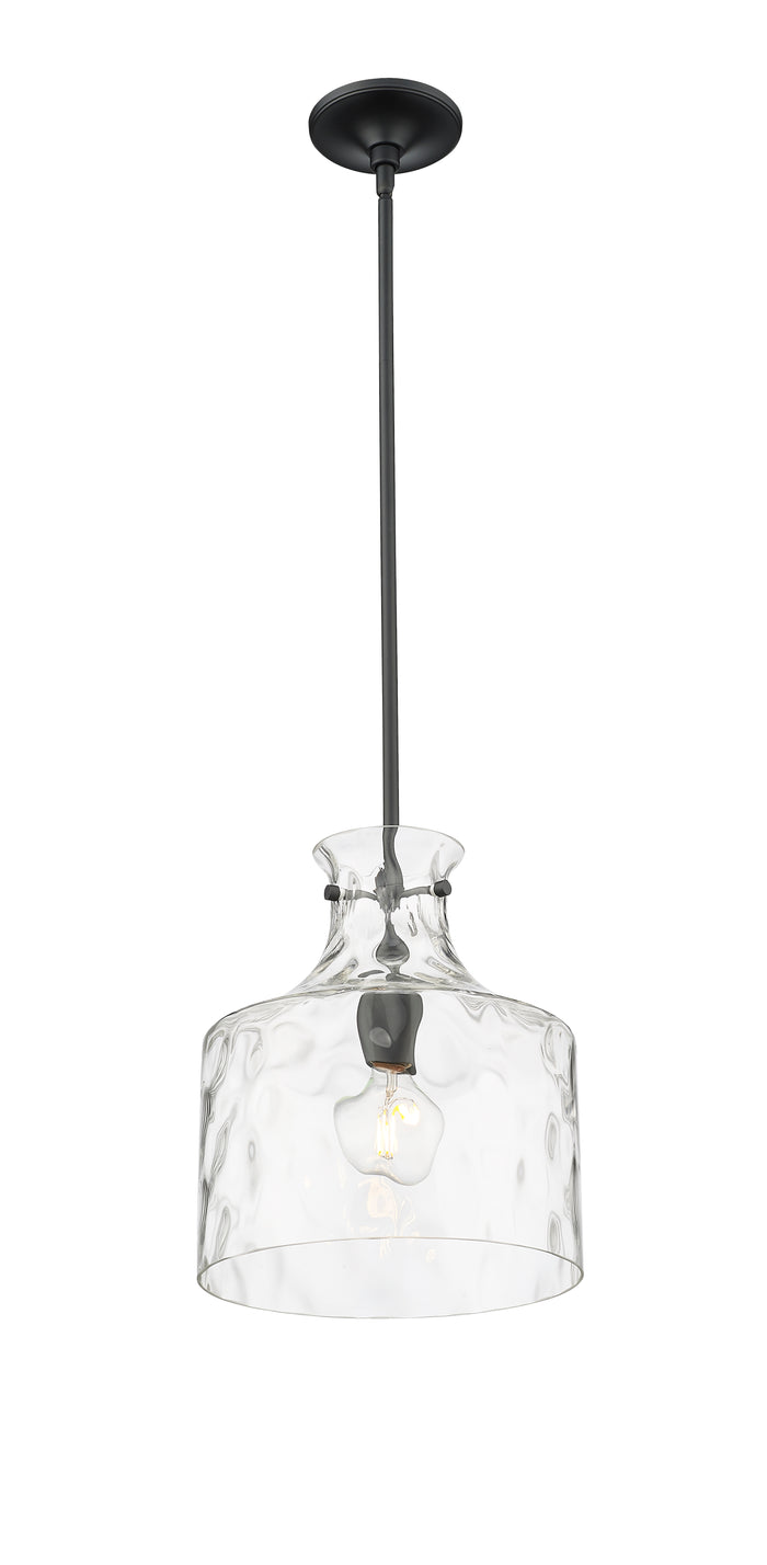 13'' Santorini Matte Black 1 Light Pendant