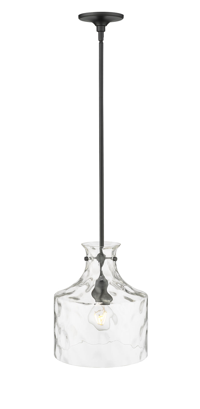 13'' Santorini Matte Black 1 Light Pendant