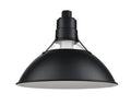 13'' Satin Black Aluminum; Glass R Series Glass Cone Shade
