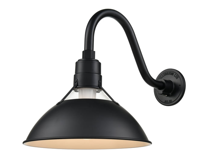 13'' Satin Black Aluminum; Glass R Series Glass Cone Shade