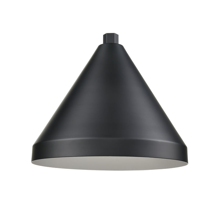 13'' Satin Black Aluminum R Series Cone Shade