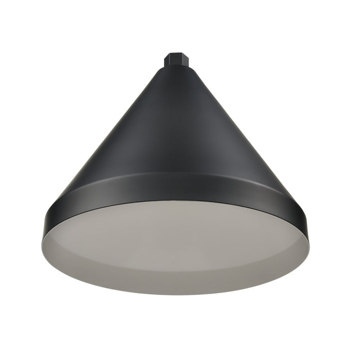 13'' Satin Black Aluminum R Series Cone Shade