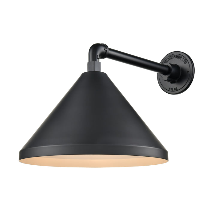 13'' Satin Black Aluminum R Series Wide Cone Shade