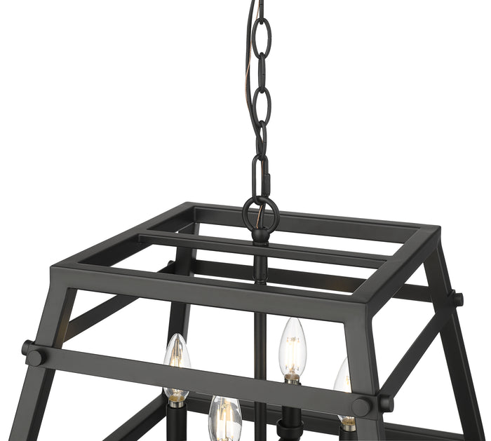 13'' Tellsa Matte Black 4 Light Pendant