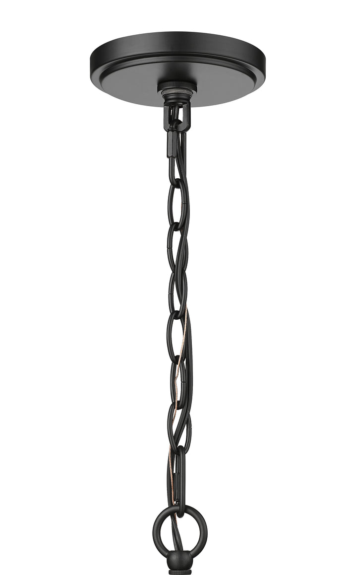 13'' Tellsa Matte Black 4 Light Pendant