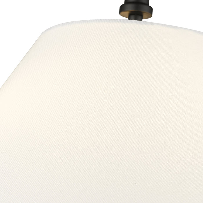 13.25'' Adorra Matte BlackWhite 3 Light Semi-Flush Mount