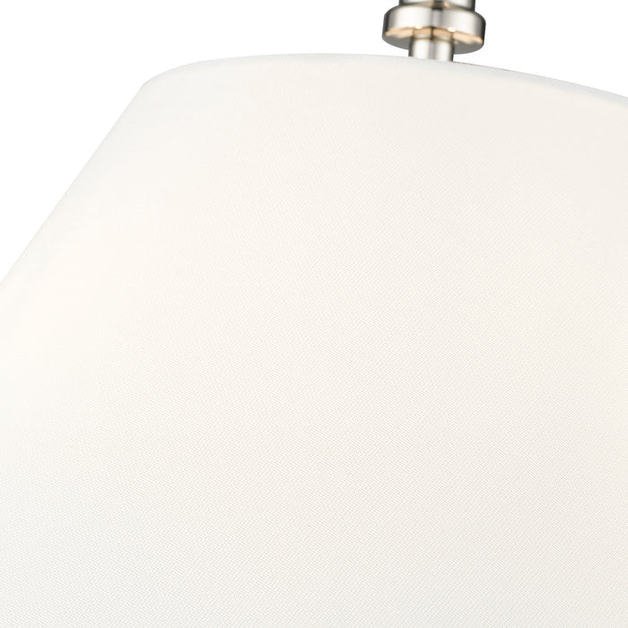 13.25'' Adorra Polished NickelWhite 3 Light Semi-Flush Mount