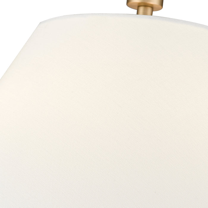 13.25'' Adorra Vintage BrassWhite 3 Light Semi-Flush Mount