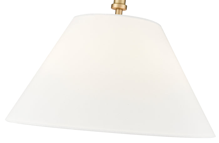 13.25'' Adorra Vintage BrassWhite 3 Light Semi-Flush Mount