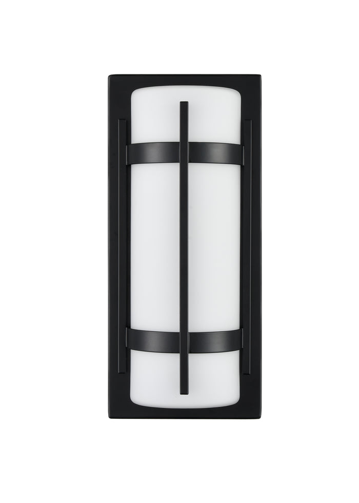 13.4-inch Powder Coated Black Outdoor Wall Sconce