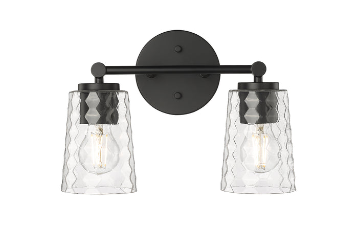 13.5'' Ashli Matte Black 2 Light Bath Vanity