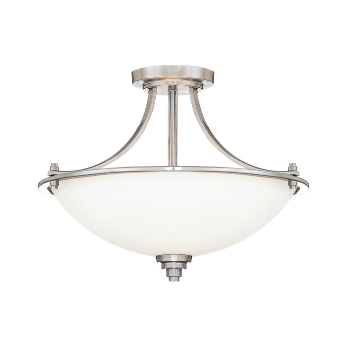 13.5'' Bristo Satin Nickel 3 Light Semi-Flush Mount