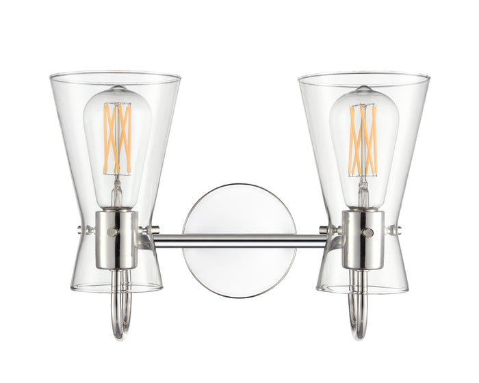 13.5'' Camellia Polished Nickel 2 Light Bath Vanity