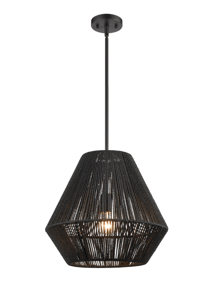 13.5'' Elise Matte Black 1 Light Pendant