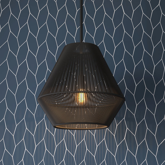 13.5'' Elise Matte Black 1 Light Pendant