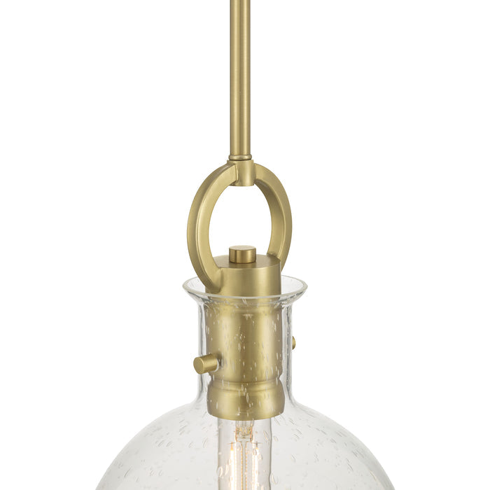 13.5'' Glanora Vintage Brass 1 Light Mini Pendant