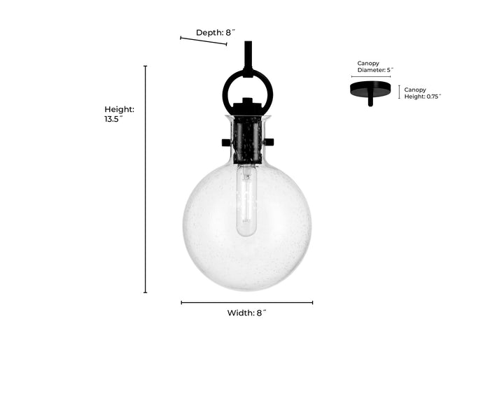 13.5'' Glanora Vintage Brass 1 Light Mini Pendant