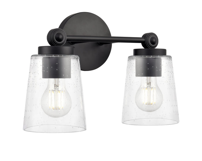13.5'' Lauryn Matte Black 2 Light Bath Vanity