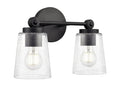 13.5'' Lauryn Matte Black 2 Light Bath Vanity