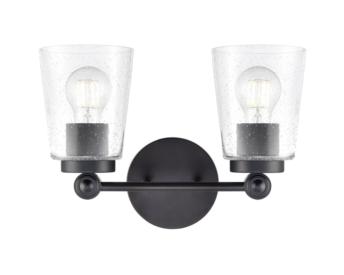 13.5'' Lauryn Matte Black 2 Light Bath Vanity
