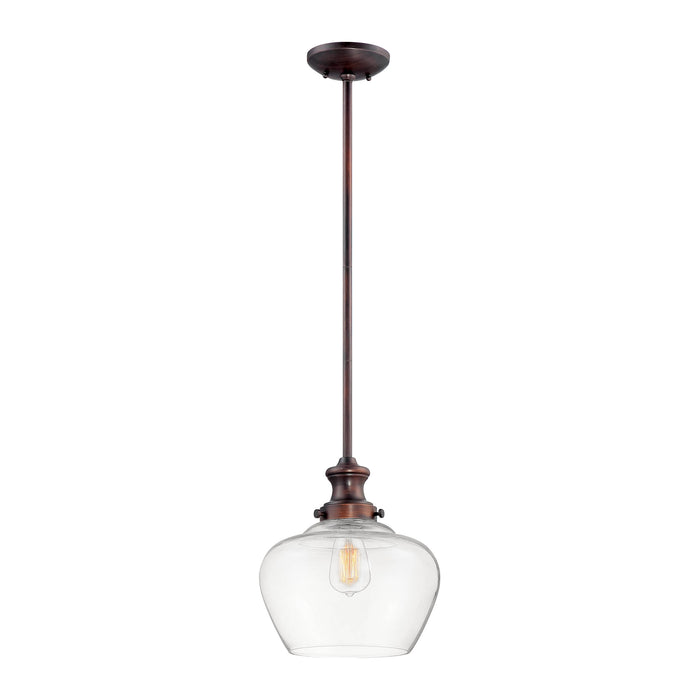13.5''  Rubbed Bronze 1 Light Pendant