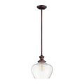 13.5''  Rubbed Bronze 1 Light Pendant