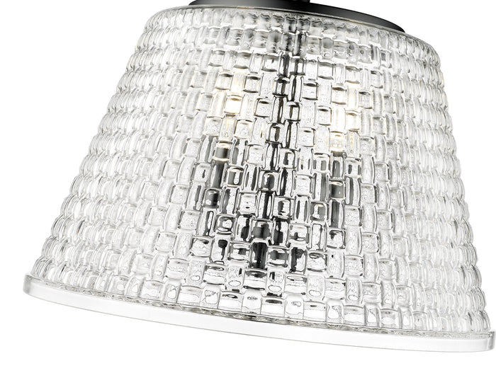 13.5'' Saben Matte Black 3 Light Semi-Flush Mount